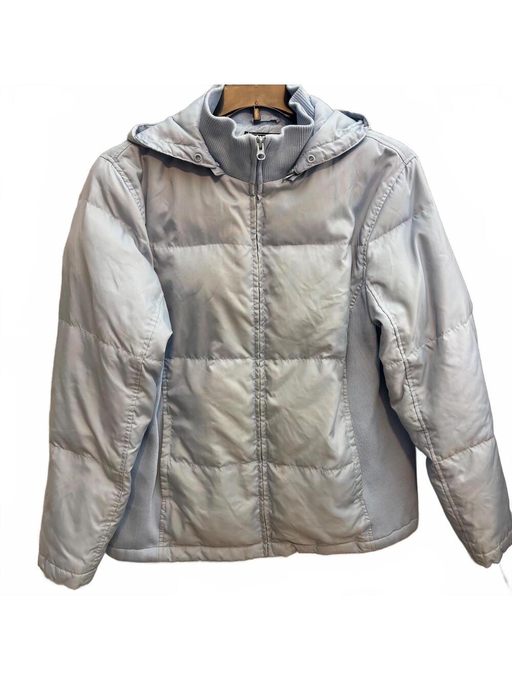 Outbrook Puffer Jacket Women's Large Baby Blue Feather Down Filling Winter Cozy